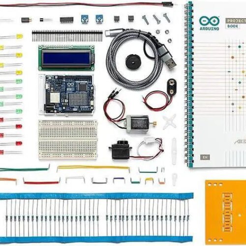 Arduino K000007_R4 Starter Kit R4 Learn Electronics & Coding w/ The UNO R4 WiFi Board, 13 Guided Projects Printed Book