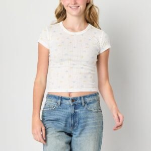 Arizona Baby Tee Womens Juniors Crew Neck Short Sleeve T-Shirt