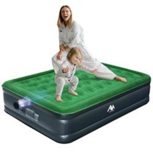 ayamaya Queen Camping Air Mattress with Cordless Built-in Pump – 16 Inch Luxury Double High Blow Up Mattress, Portable 2 Person