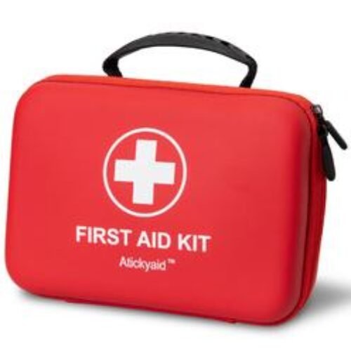 Atickyaid First Aid Kit 340 Piece, Premium Waterproof Hard Shell Medical Kit for Car, Home, Office, Travel, Camping, Sports, Outdoor, Scho
